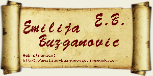 Emilija Buzganović vizit kartica